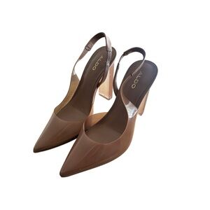 Aldo Women's Tan Slingback Heels